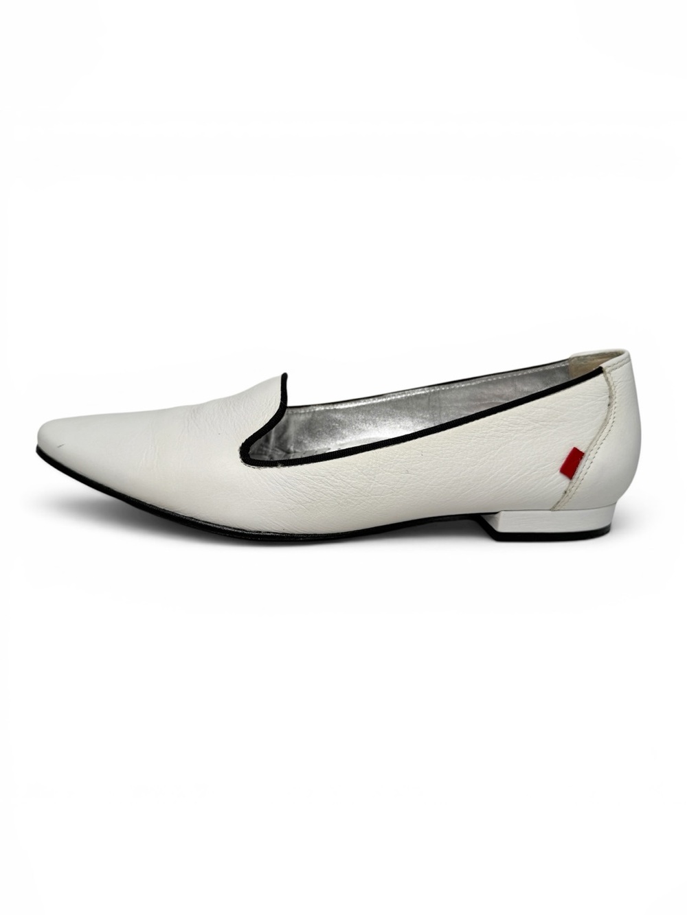 Marc Joseph New York White Black Trim Pointy Toe Loafers Size 9.5 - Picture 4 of 11